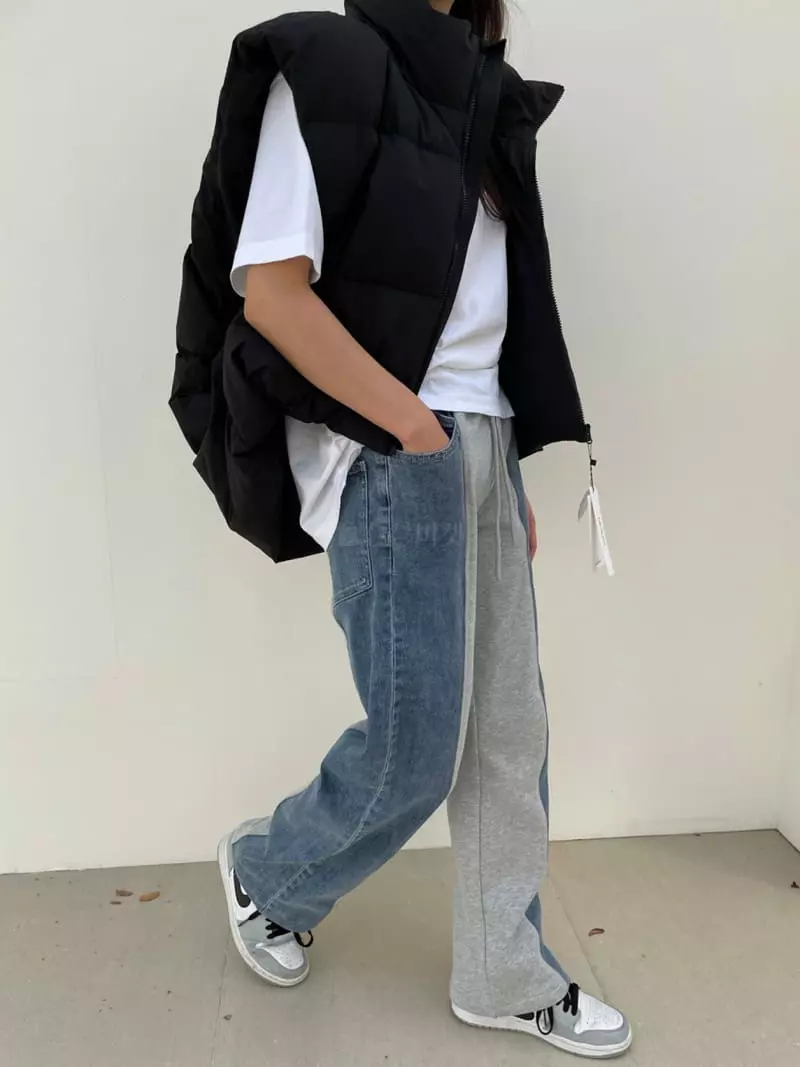 Matilda - Korean Women Fashion - #womensfashion - Unbal Vest Padding - 7