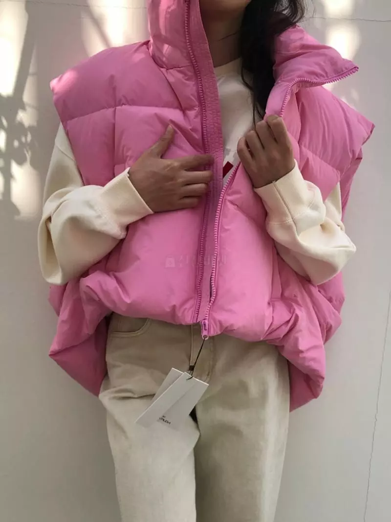 Matilda - Korean Women Fashion - #womensfashion - Unbal Vest Padding - 9