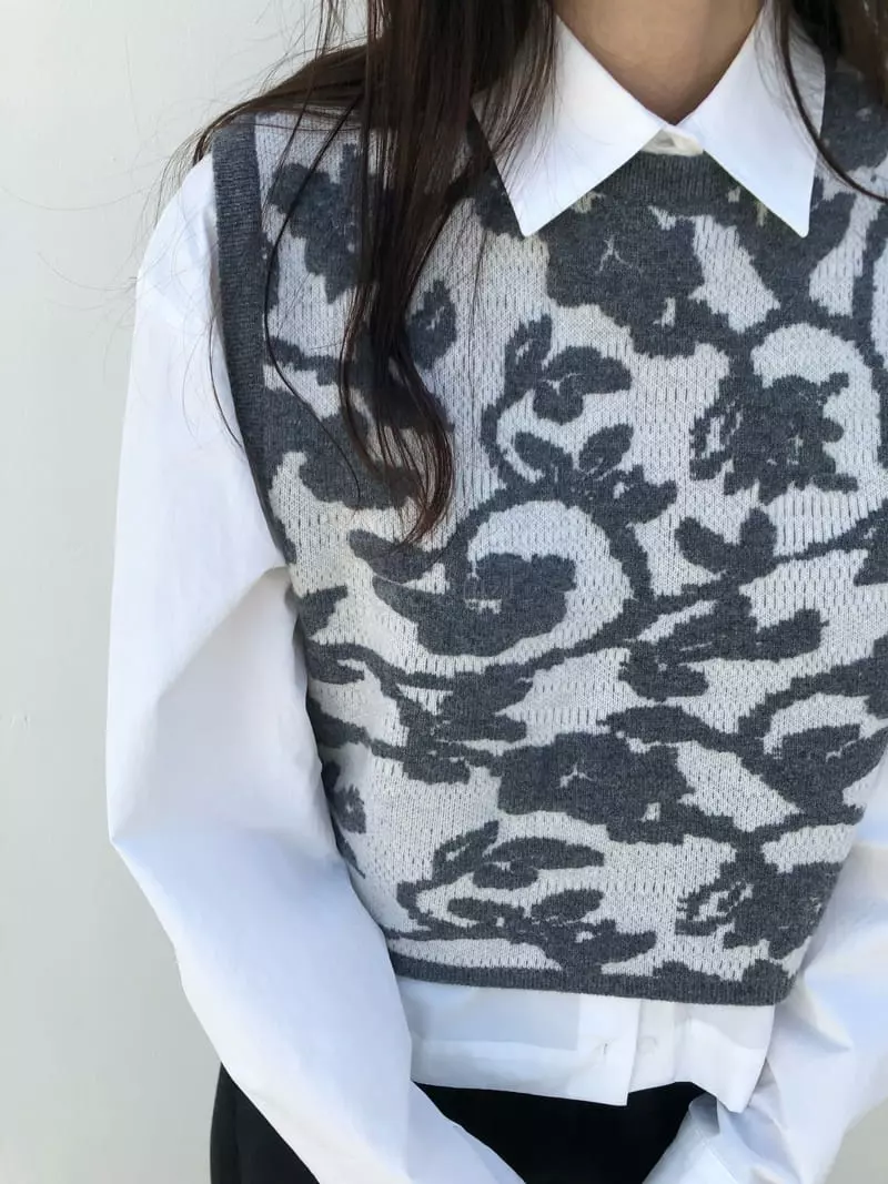 Matilda - Korean Women Fashion - #womensfashion - Jacquard Vest - 6