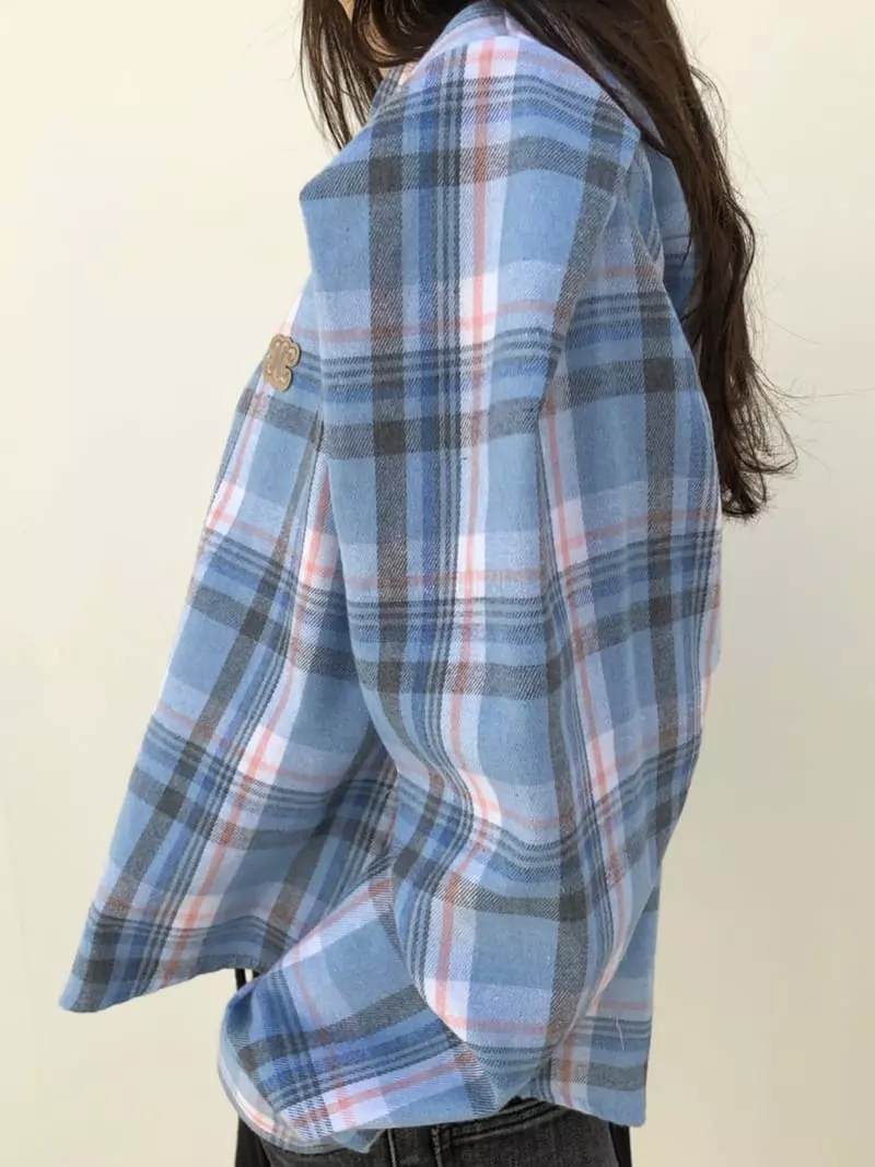 Matilda - Korean Women Fashion - #womensfashion - Check Shirt - 2