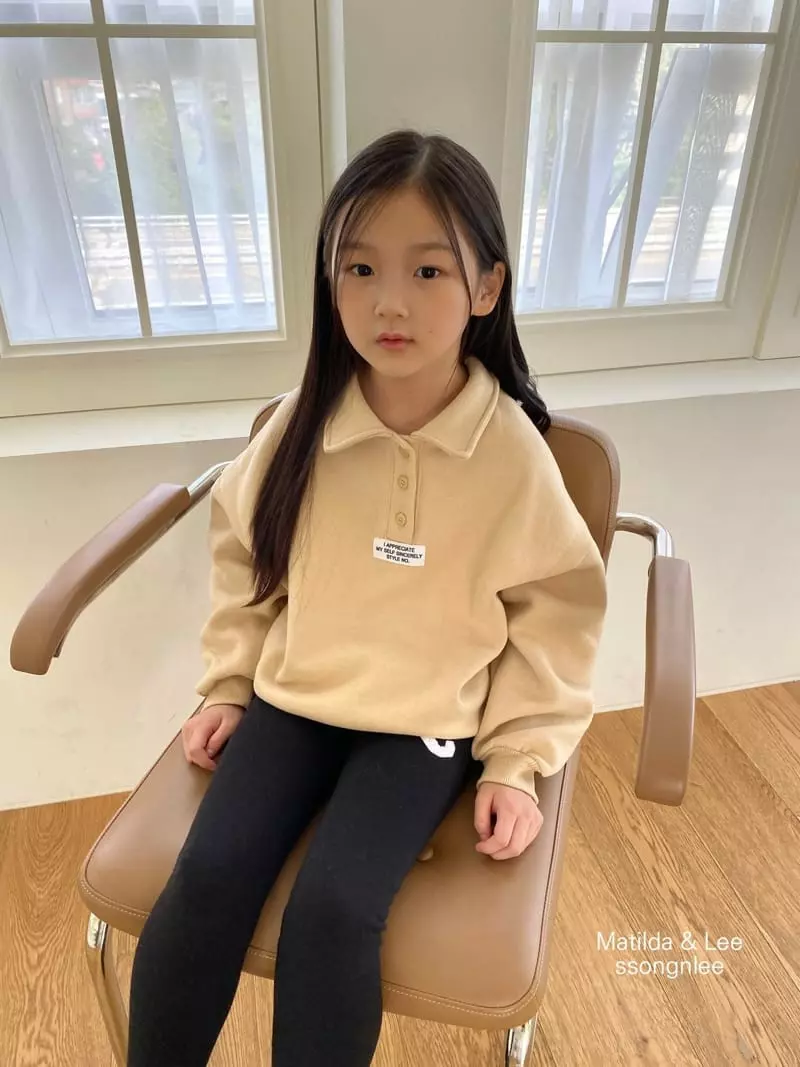 Matilda & Lee - Korean Children Fashion - #Kfashion4kids - Label Collar Sweatshirt - 8