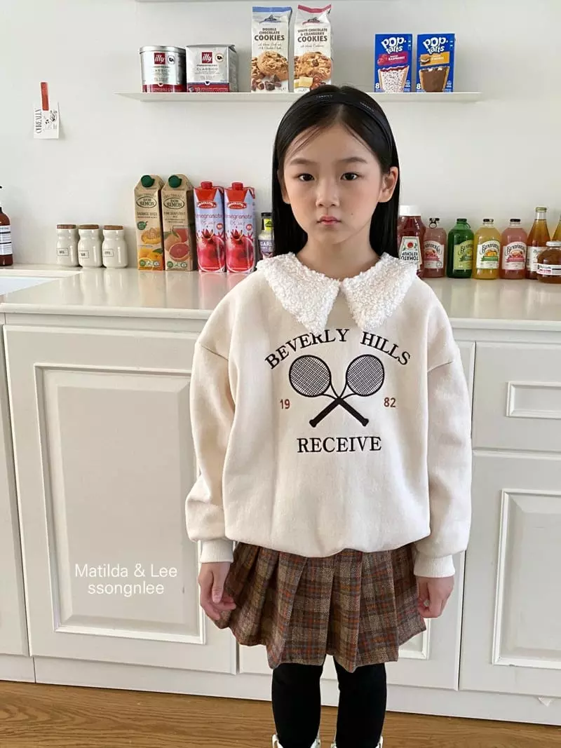 Matilda & Lee - Korean Children Fashion - #prettylittlegirls - Tennis Collar Sweatshirt - 4