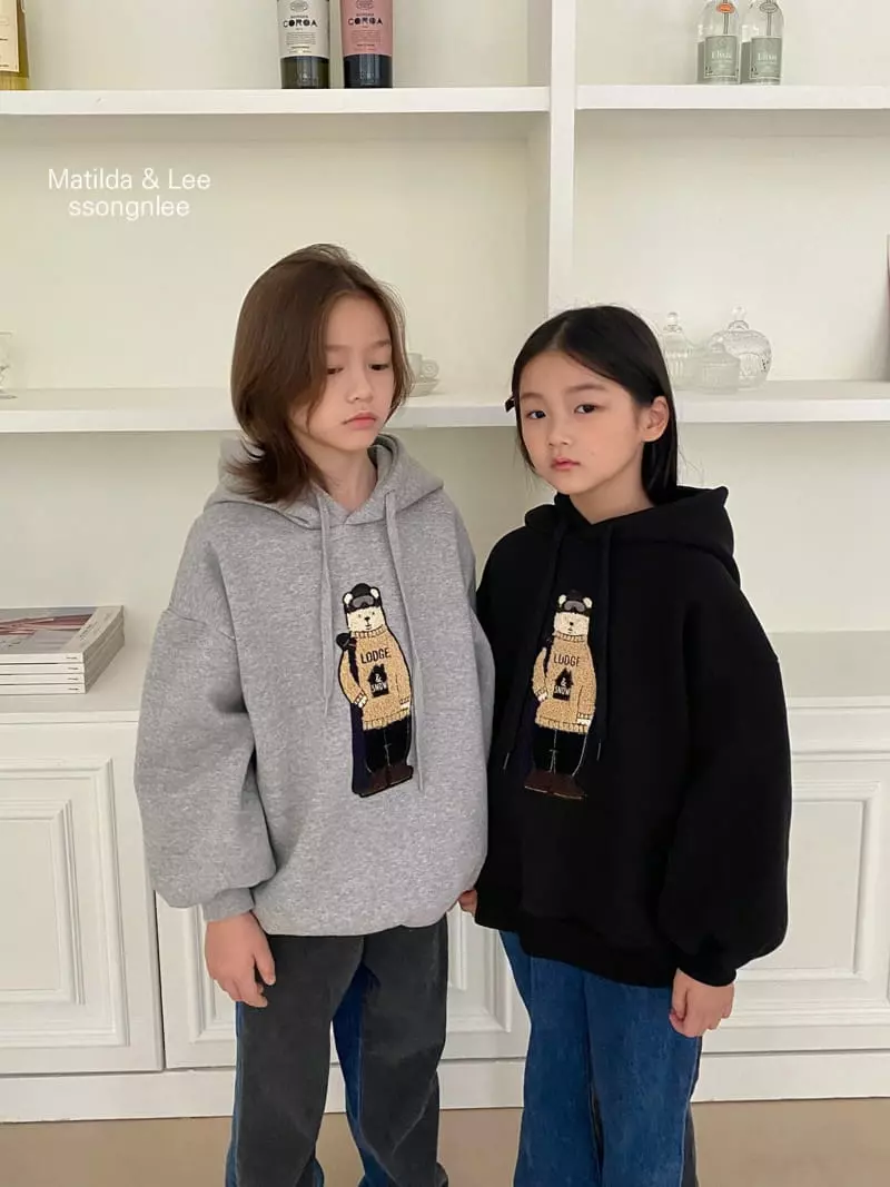 Matilda & Lee - Korean Children Fashion - #childrensboutique - Bear Patch Hoody - 9