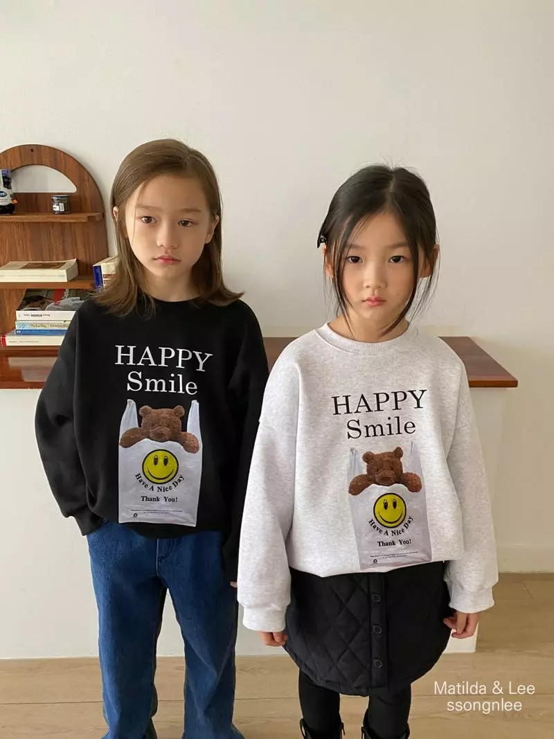 Matilda & Lee - Korean Children Fashion - #fashionkids - Happy Sweatshirt - 7