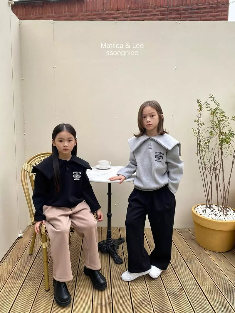 Matilda & Lee - Korean Children Fashion - #kidsshorts - Big Collar Sweatshirt - 11