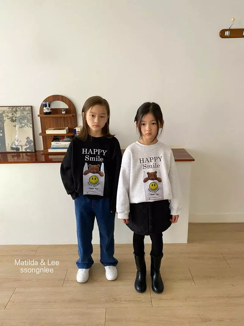 Matilda & Lee - Korean Children Fashion - #kidsshorts - Happy Sweatshirt - 8