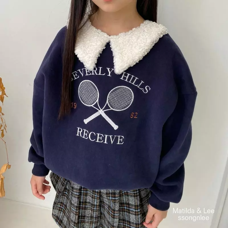 Matilda & Lee - Korean Children Fashion - #kidsshorts - Tennis Collar Sweatshirt - 10