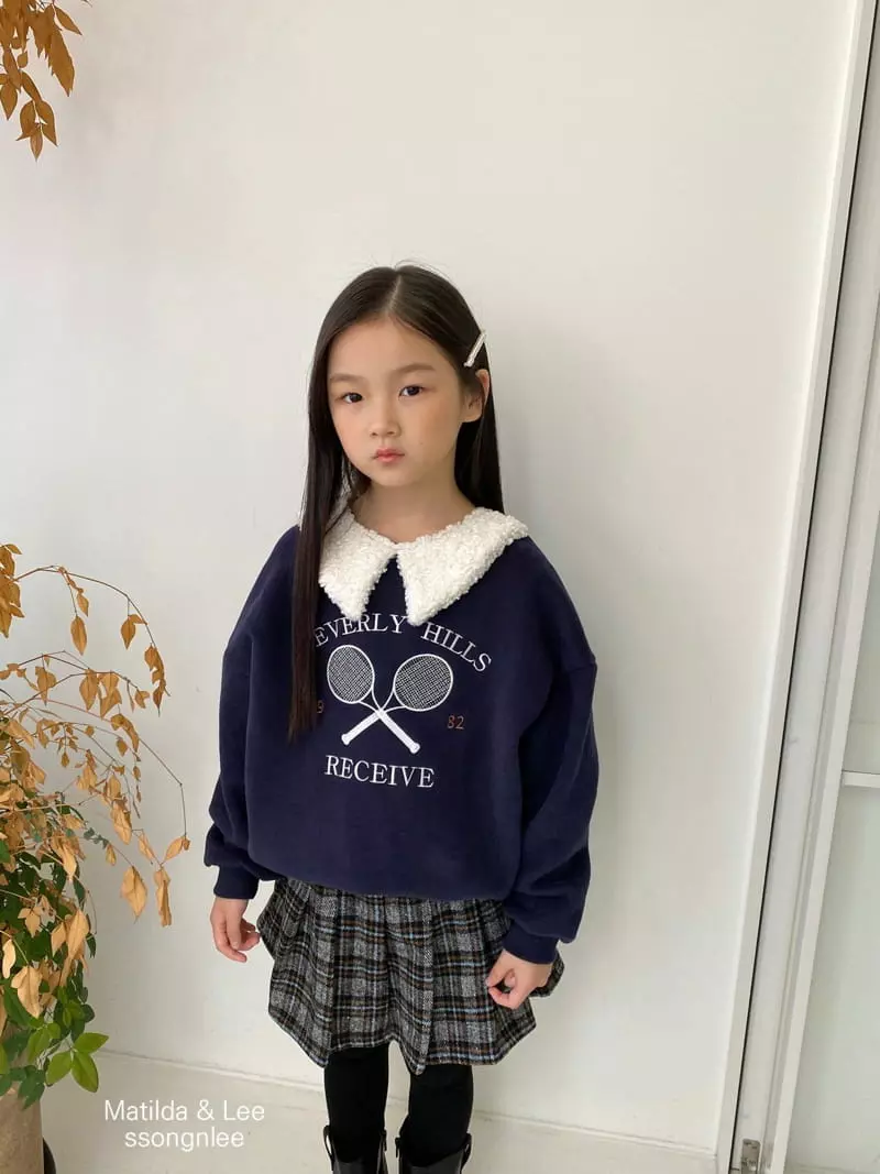 Matilda & Lee - Korean Children Fashion - #kidsstore - Tennis Collar Sweatshirt - 11