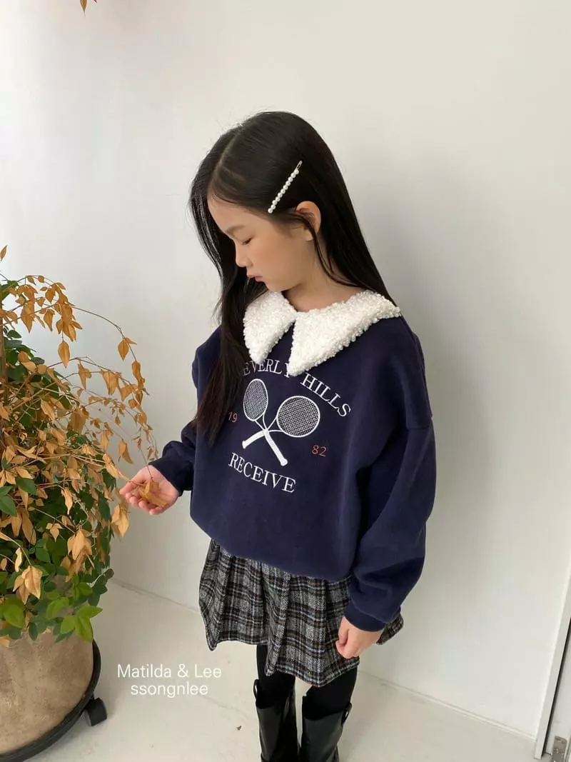 Matilda & Lee - Korean Children Fashion - #kidzfashiontrend - Tennis Collar Sweatshirt - 12