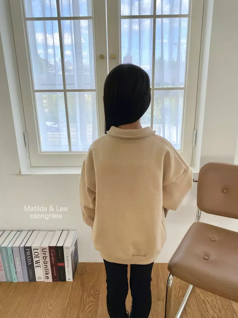 Matilda & Lee - Korean Children Fashion - #magicofchildhood - Label Collar Sweatshirt - 10