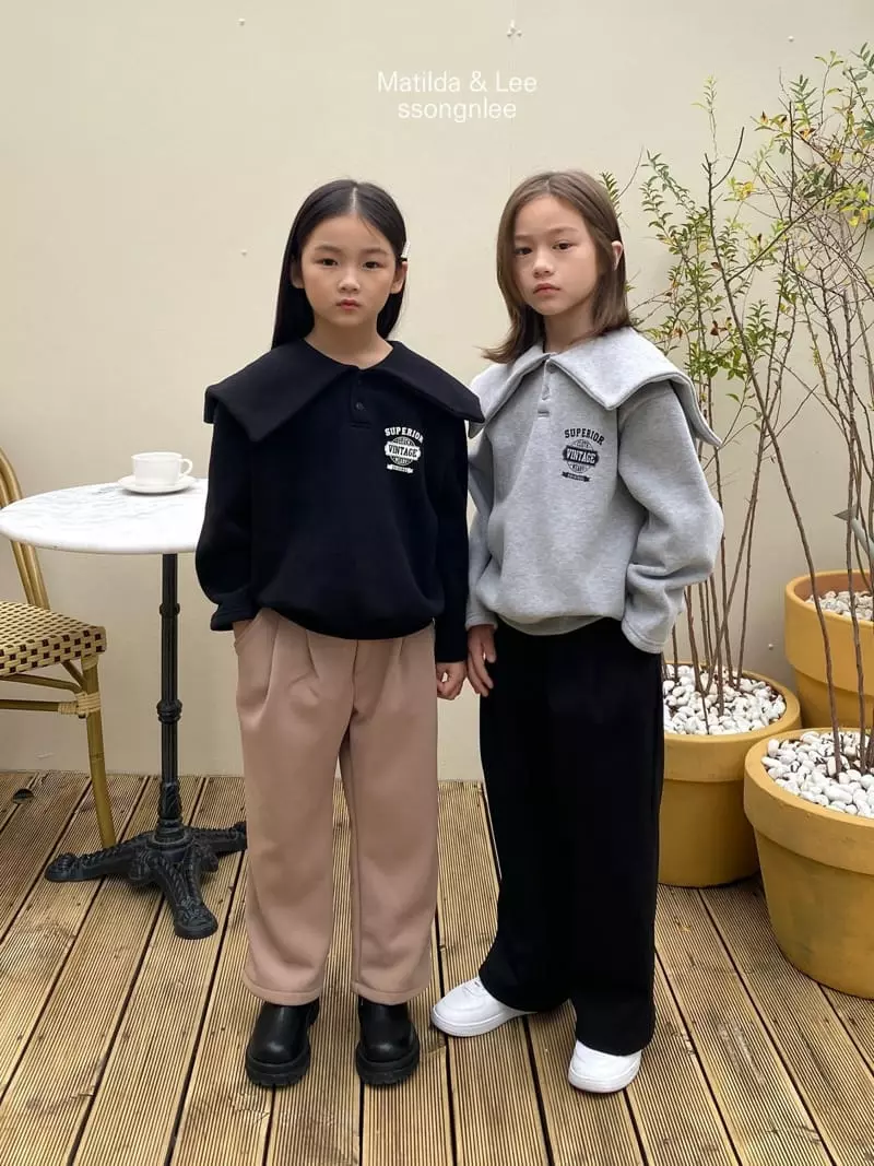 Matilda & Lee - Korean Children Fashion - #minifashionista - Big Collar Sweatshirt
