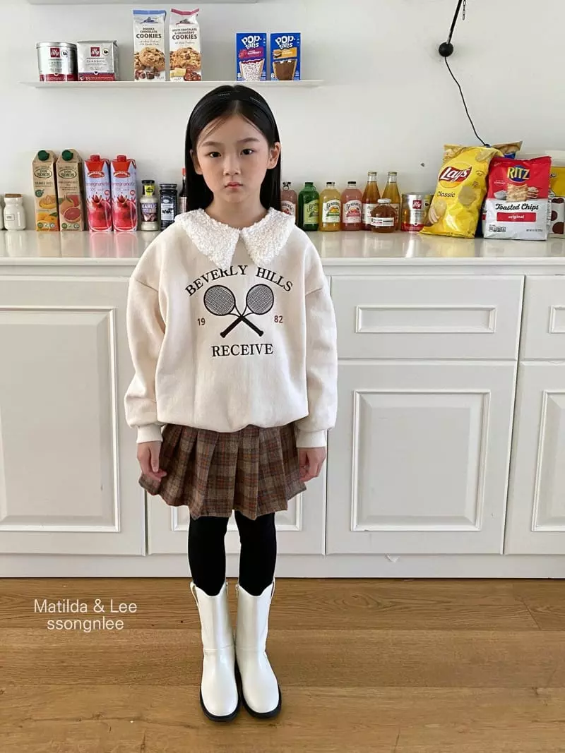 Matilda & Lee - Korean Children Fashion - #prettylittlegirls - Tennis Collar Sweatshirt - 3