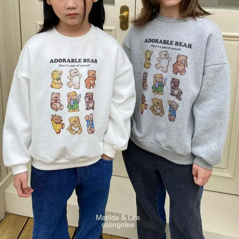 Matilda & Lee - Korean Children Fashion - #toddlerclothing - Junsa Bear Sweatshirt - 4