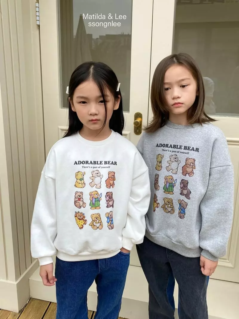 Matilda & Lee - Korean Children Fashion - #toddlerclothing - Junsa Bear Sweatshirt - 3