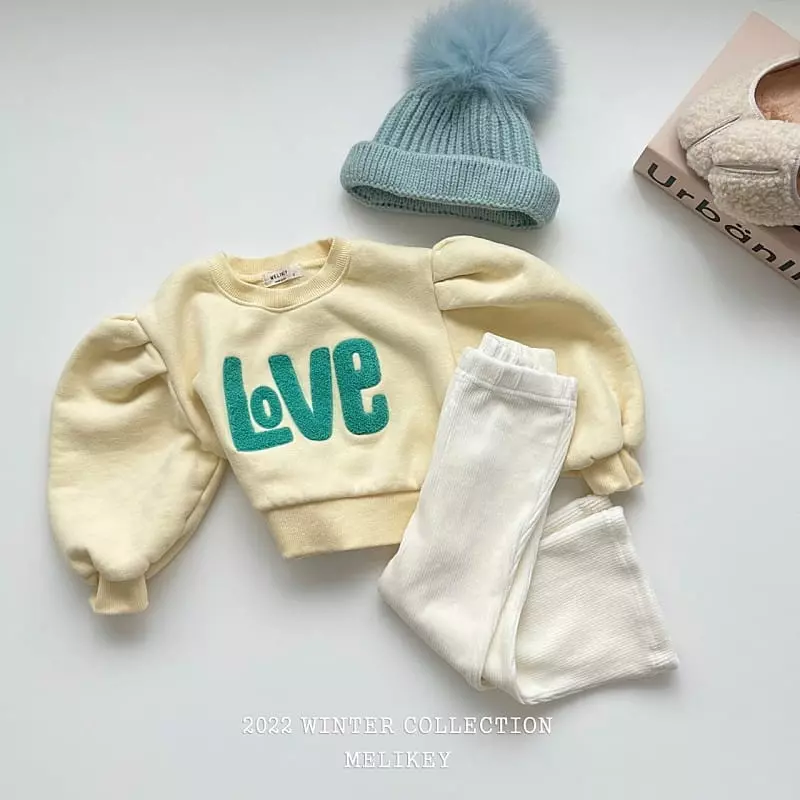 Melikey - Korean Children Fashion - #Kfashion4kids - Love Puff Sweatshirt - 5