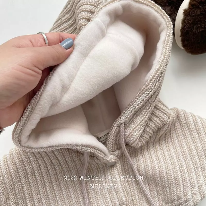 Melikey - Korean Children Fashion - #childofig - Knit Hoody Warmer - 5