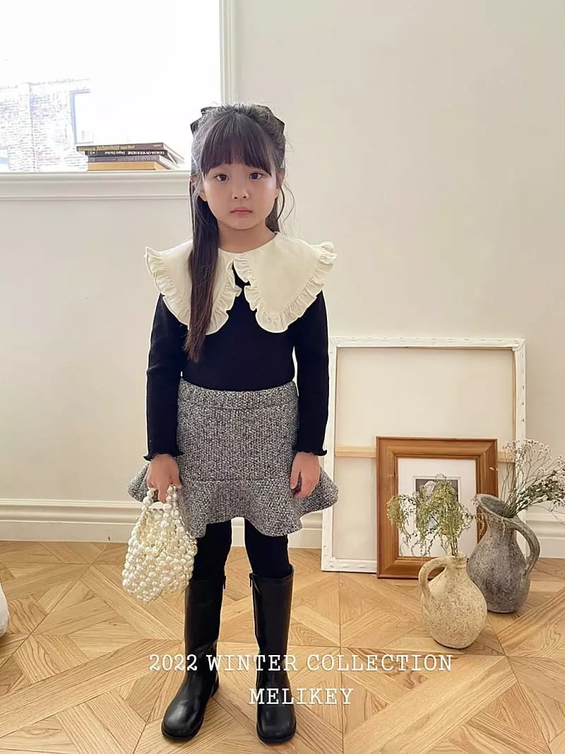 Melikey - Korean Children Fashion - #childrensboutique - Angel Collar Tee - 6