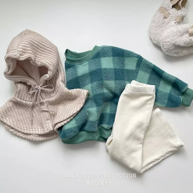 Melikey - Korean Children Fashion - #childrensboutique - Bbosong Check Sweatshirt - 3