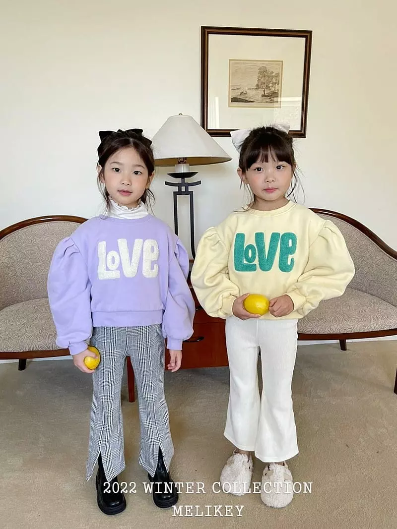 Melikey - Korean Children Fashion - #childrensboutique - Love Puff Sweatshirt - 12