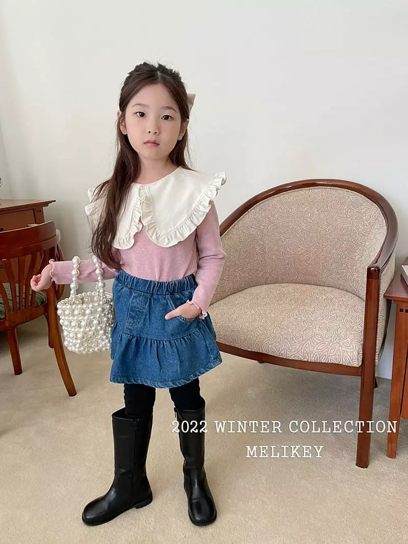 Melikey - Korean Children Fashion - #discoveringself - Angel Collar Tee - 8
