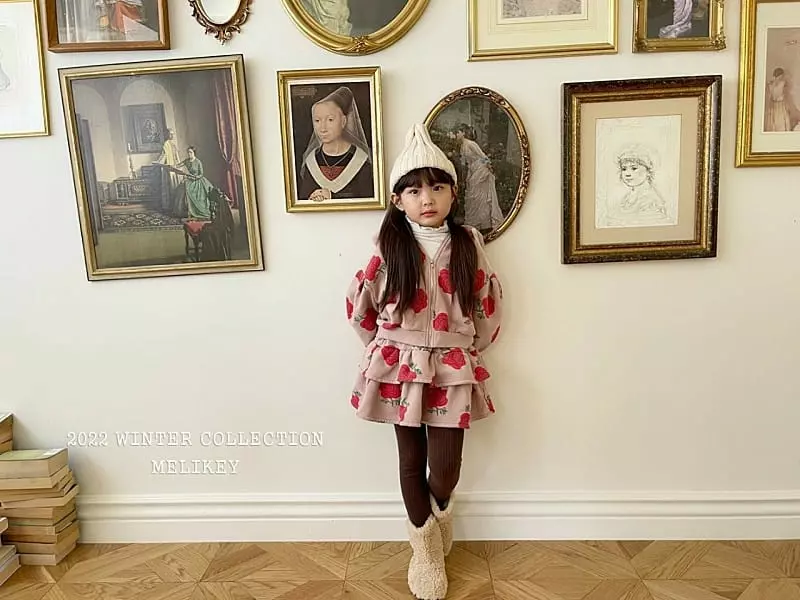 Melikey - Korean Children Fashion - #designkidswear - Big Rose Hoody Set Up - 4