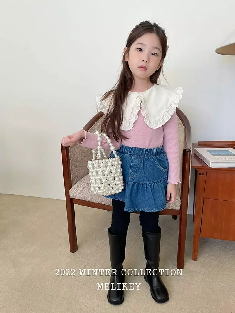Melikey - Korean Children Fashion - #fashionkids - Angel Collar Tee - 9