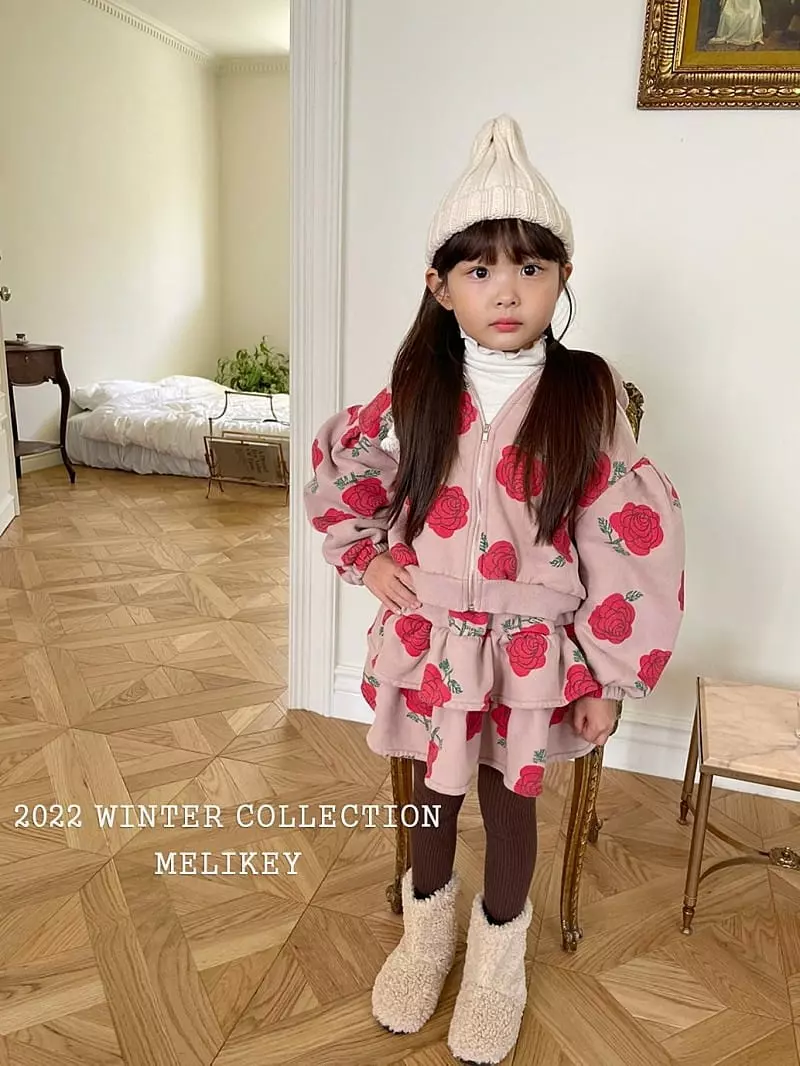 Melikey - Korean Children Fashion - #kidsstore - Big Rose Hoody Set Up - 7