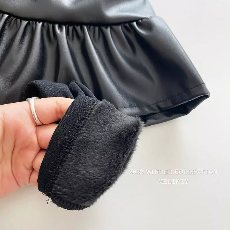 Melikey - Korean Children Fashion - #kidsstore - Leather Skirt Leggings - 10