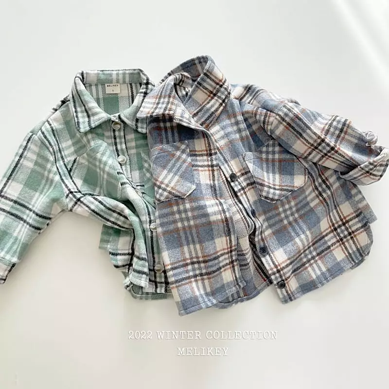 Melikey - Korean Children Fashion - #littlefashionista - Check Shirt