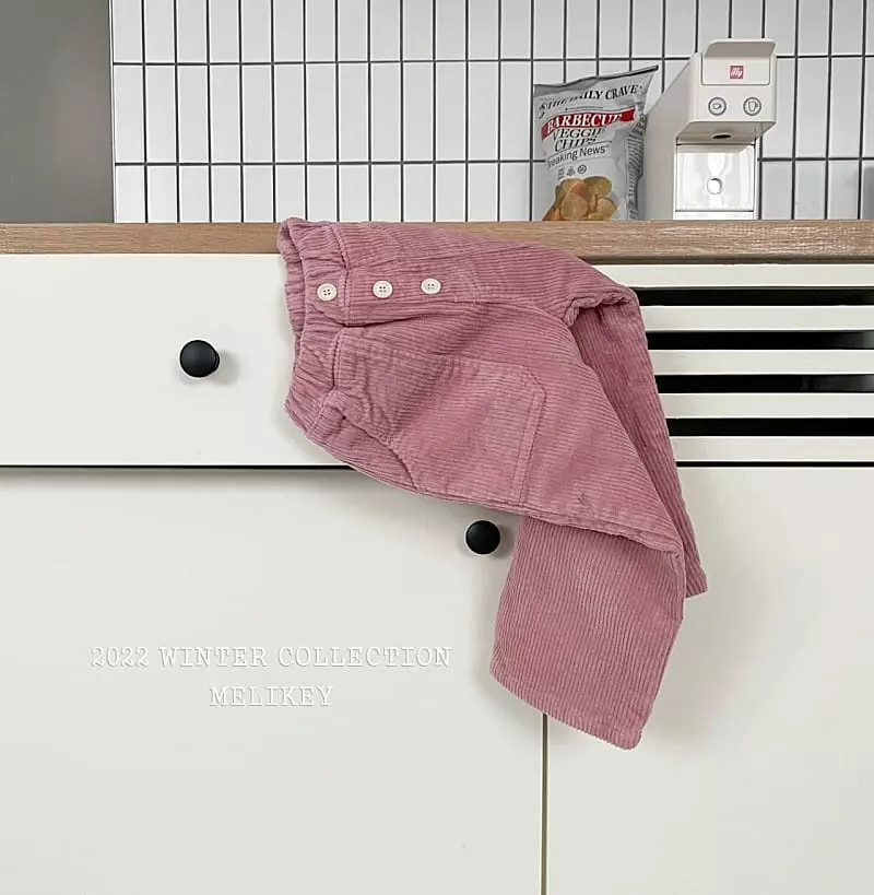 Melikey - Korean Children Fashion - #littlefashionista - Button Rib Fleece Pants