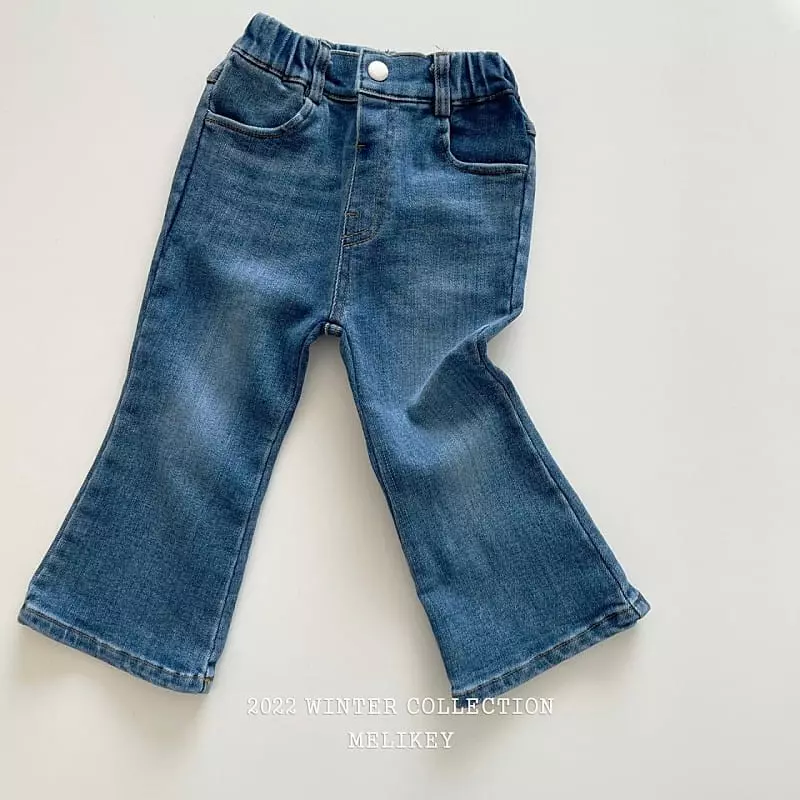 Melikey - Korean Children Fashion - #magicofchildhood - Denim Bootscut Pants
