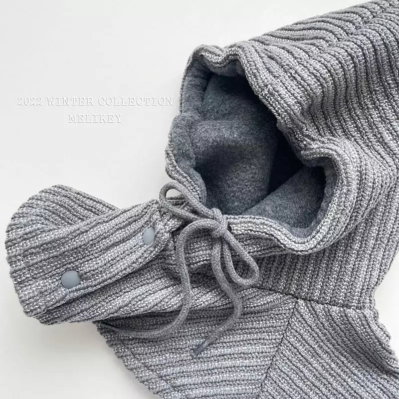 Melikey - Korean Children Fashion - #magicofchildhood - Knit Hoody Warmer