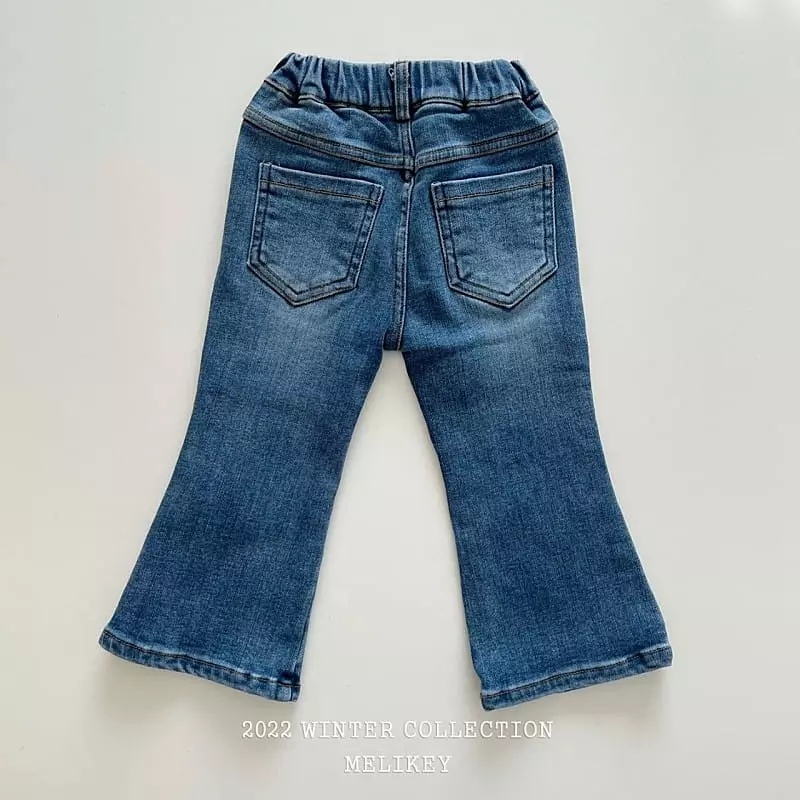 Melikey - Korean Children Fashion - #minifashionista - Denim Bootscut Pants - 2