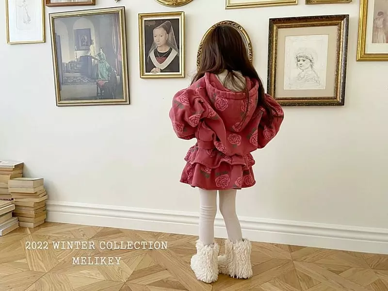 Melikey - Korean Children Fashion - #minifashionista - Big Rose Hoody Set Up - 12