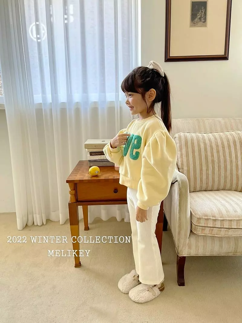 Melikey - Korean Children Fashion - #minifashionista - Love Puff Sweatshirt - 8
