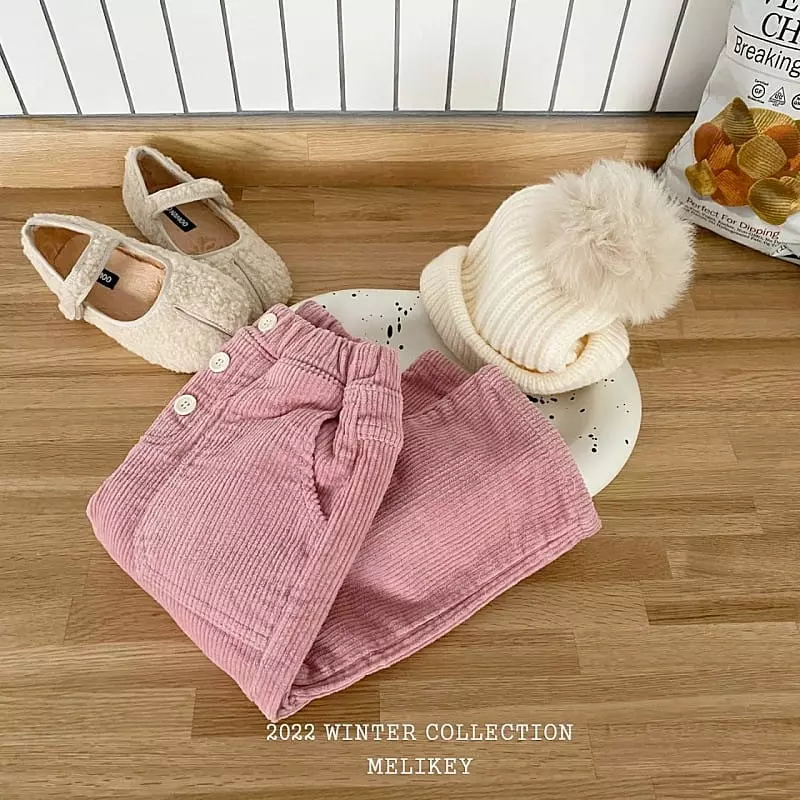 Melikey - Korean Children Fashion - #minifashionista - Button Rib Fleece Pants - 3