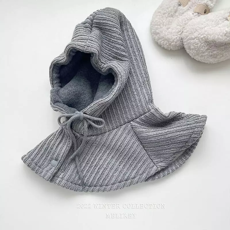 Melikey - Korean Children Fashion - #minifashionista - Knit Hoody Warmer - 2