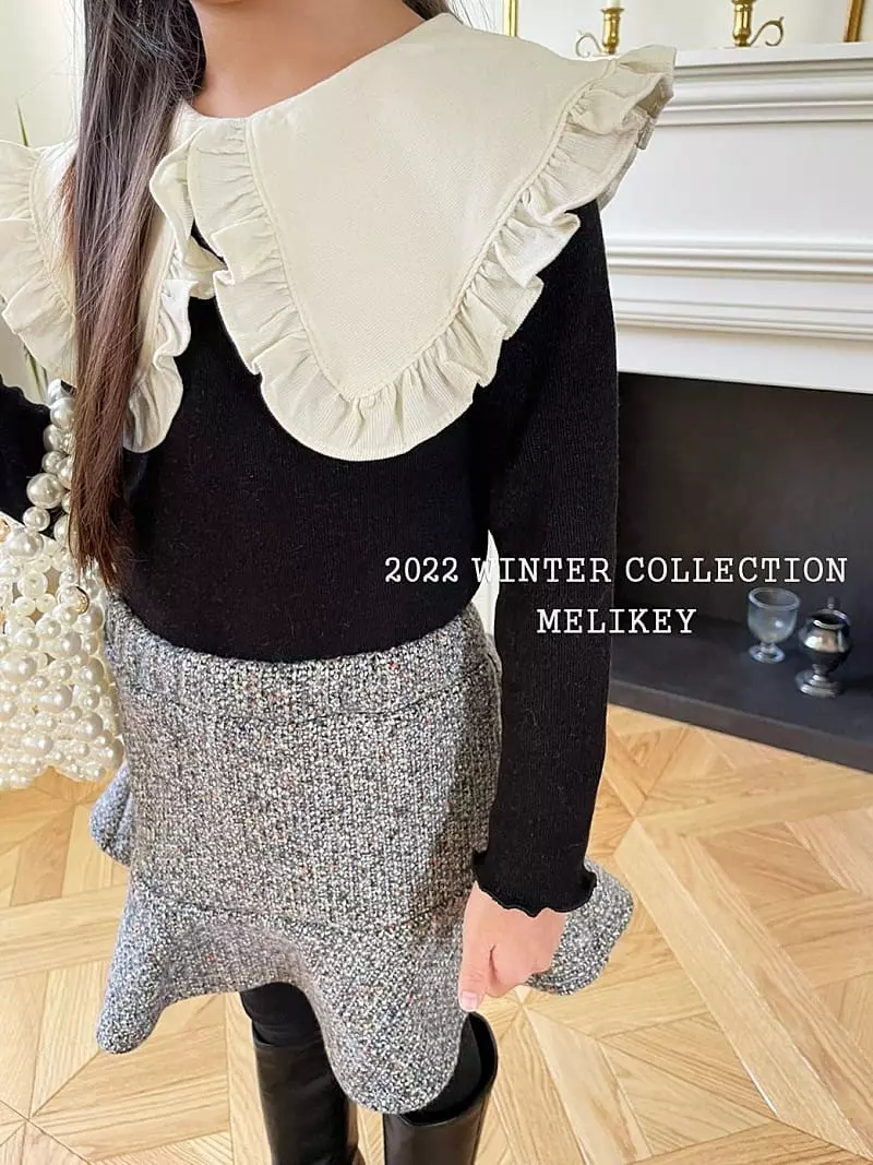 Melikey - Korean Children Fashion - #prettylittlegirls - Angel Collar Tee