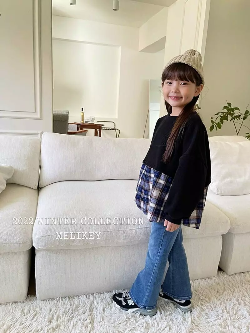 Melikey - Korean Children Fashion - #stylishchildhood - Check Color Sweatshirt - 9