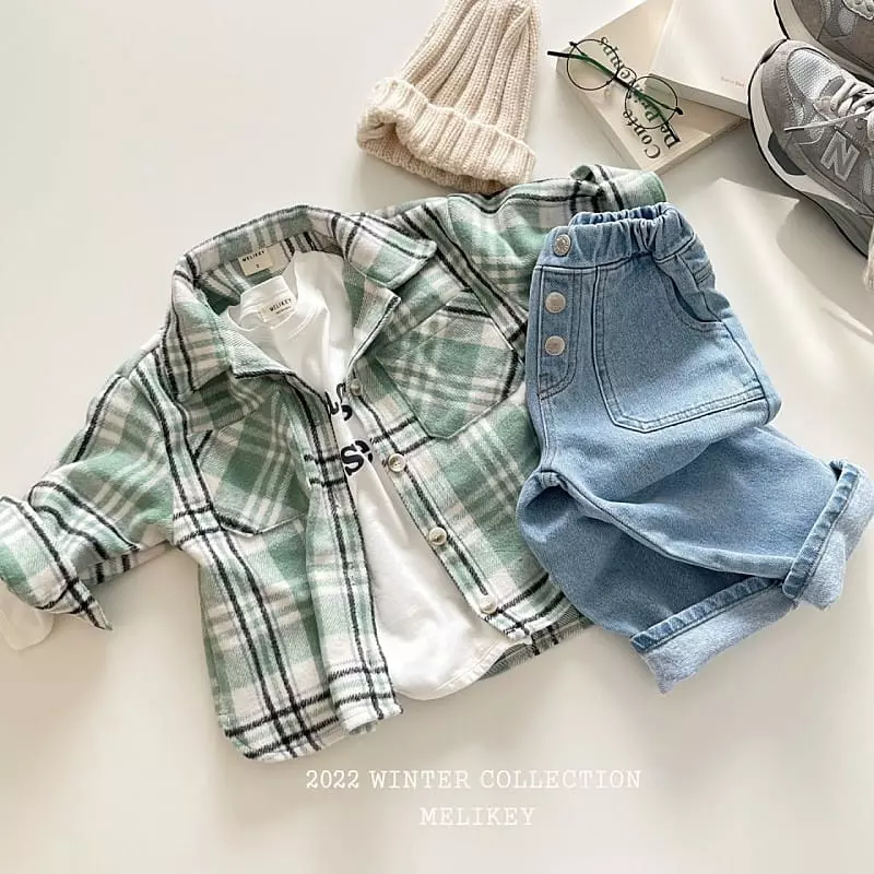 Melikey - Korean Children Fashion - #todddlerfashion - Check Shirt - 5