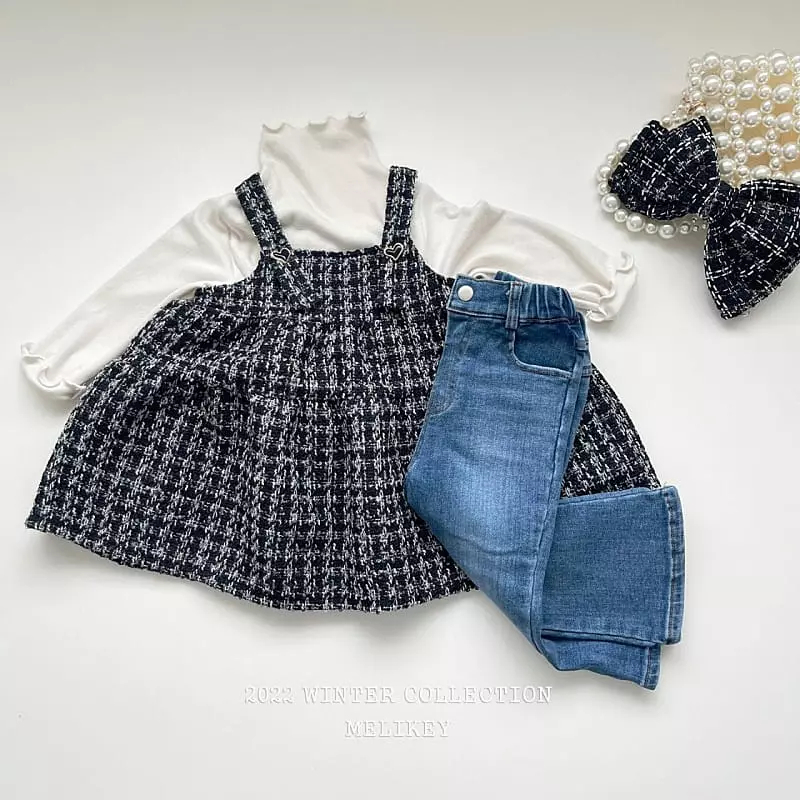 Melikey - Korean Children Fashion - #toddlerclothing - Denim Bootscut Pants - 5