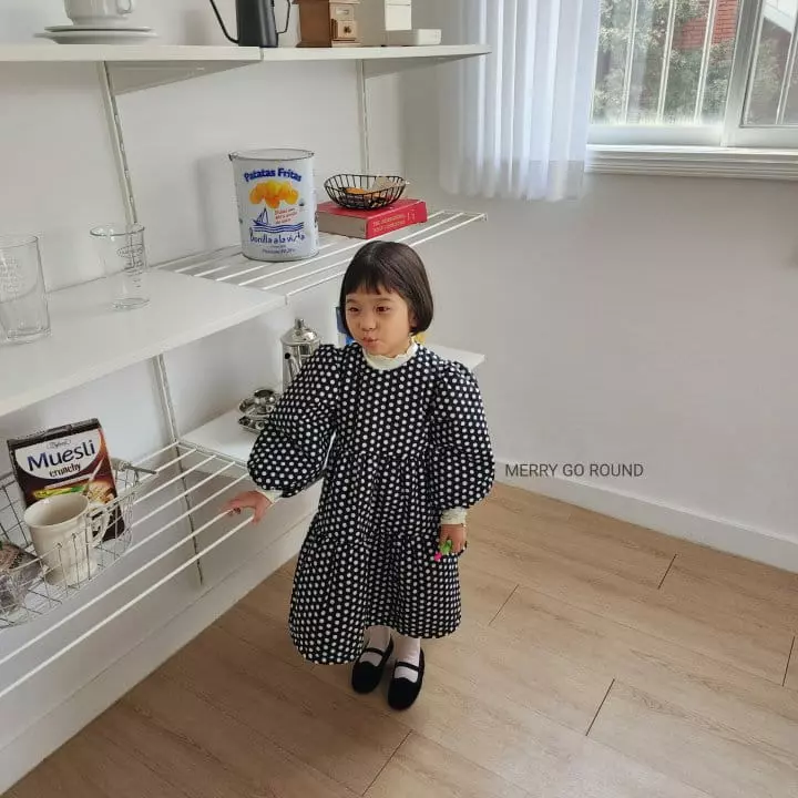 Merry Go Round - Korean Children Fashion - #Kfashion4kids - Dot One-piece - 8