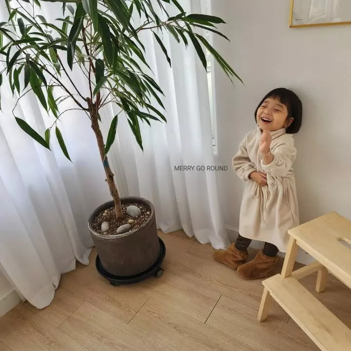 Merry Go Round - Korean Children Fashion - #Kfashion4kids - Heart Fleece One-piece - 3