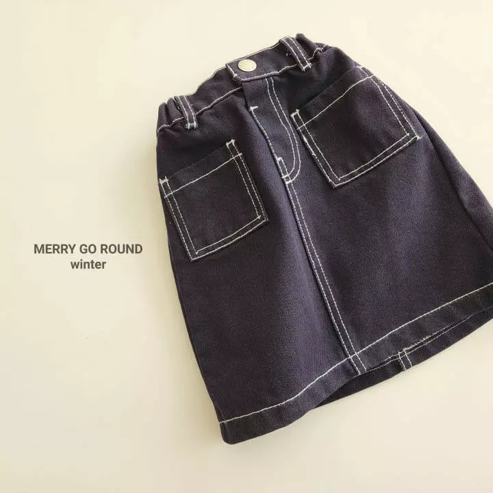 Merry Go Round - Korean Children Fashion - #childofig - Square Pocket Skirt - 8