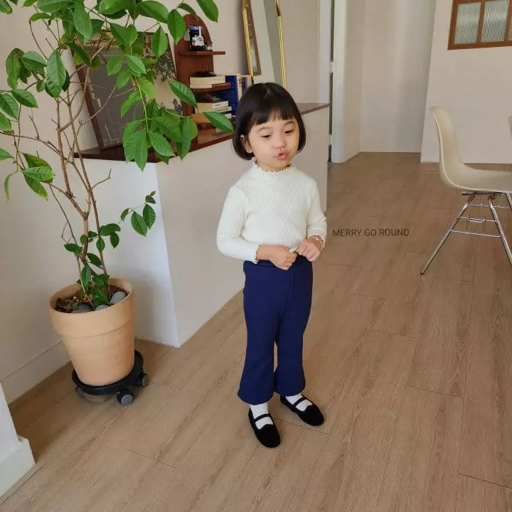 Merry Go Round - Korean Children Fashion - #childofig - Rib Half Turtleneck Tee - 8