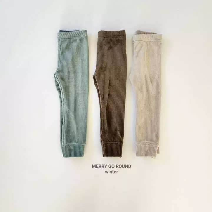 Merry Go Round - Korean Children Fashion - #childrensboutique - Velvet Rib Leggings - 8