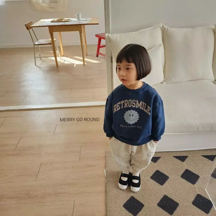 Merry Go Round - Korean Children Fashion - #designkidswear - Retro Smile Sweatshirt - 6