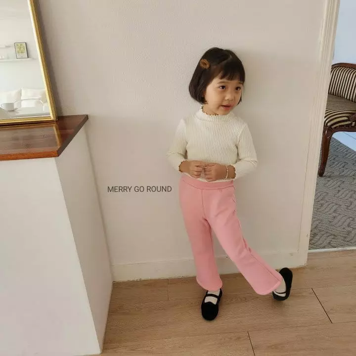 Merry Go Round - Korean Children Fashion - #designkidswear - Rib Half Turtleneck Tee - 10