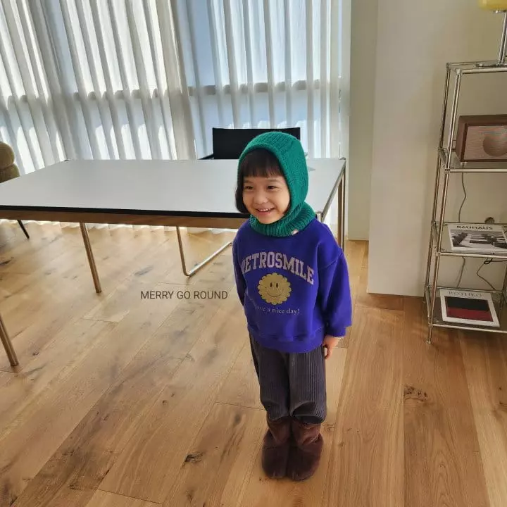 Merry Go Round - Korean Children Fashion - #discoveringself - Retro Smile Sweatshirt - 7
