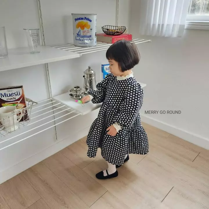 Merry Go Round - Korean Children Fashion - #discoveringself - Dot One-piece - 4